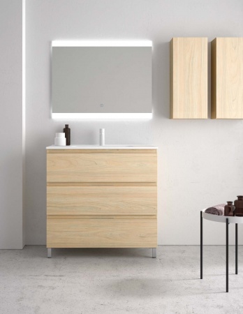 Meuble de salle de bains LUNA - 120cm - 3 Tiroirs avec SIMPLE vasque PLUS